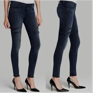 J Brand Dee Skinny Jean Vacant Moto Zipper Size 24 Women's 24 x 30